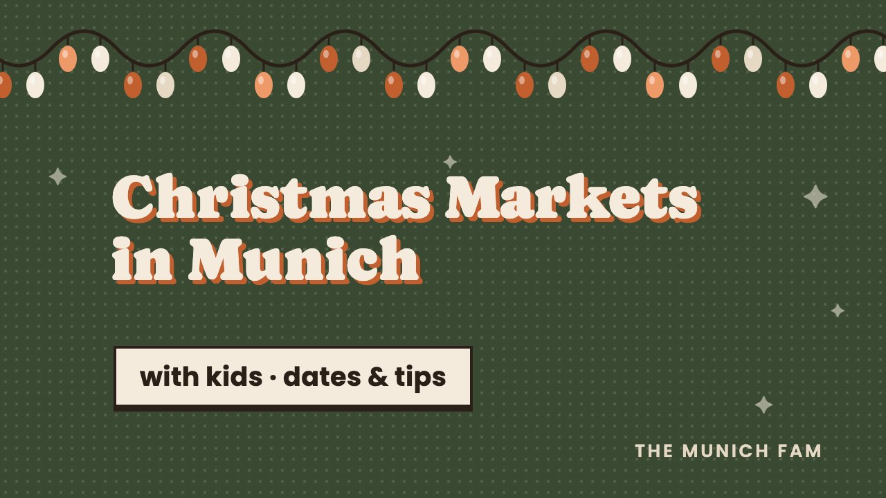 Christmas markets in Munich with kids: festive lights over the title, with kids, dates and tips